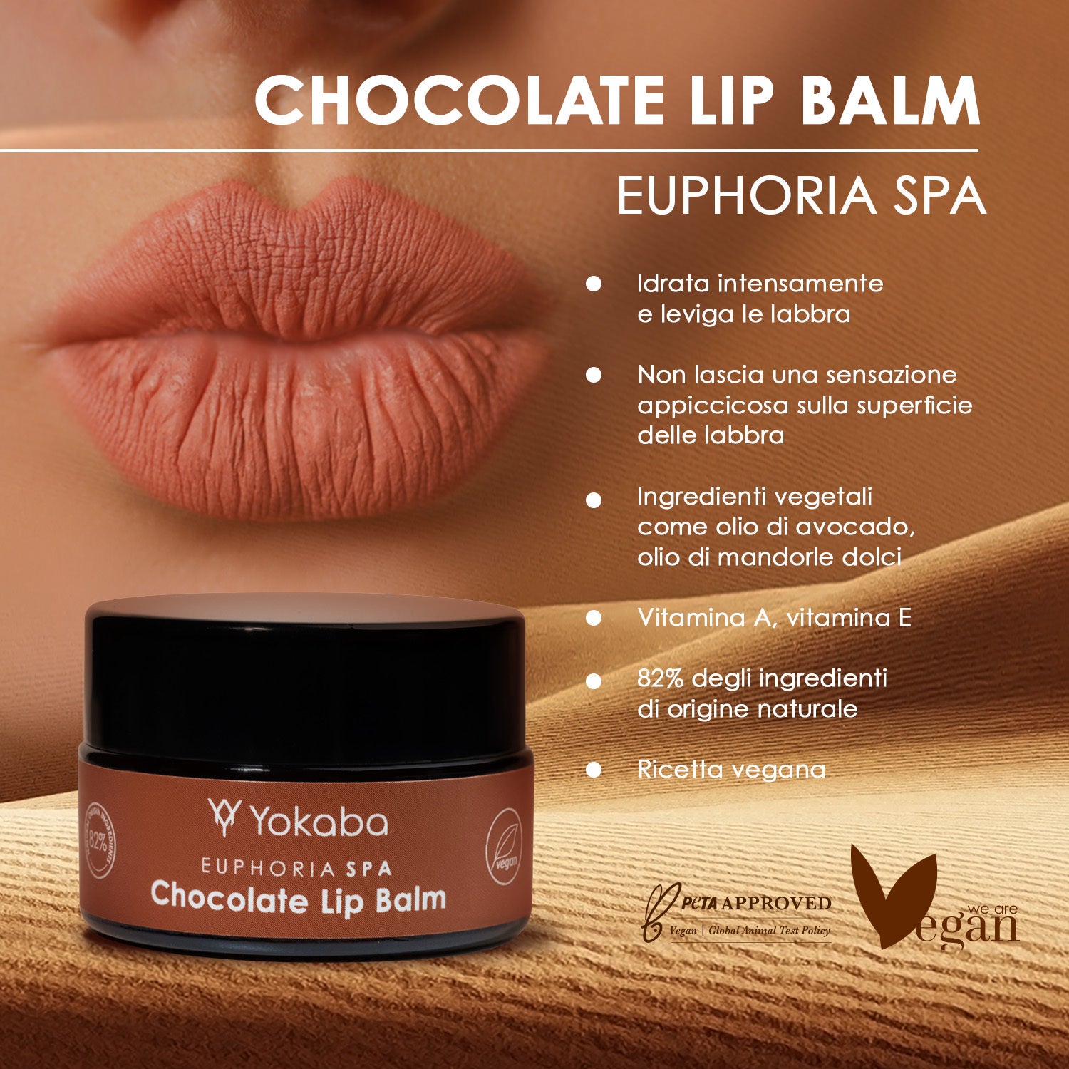 Yokaba Chocolate Lip Balm – Balsamo Labbra Al Cioccolato 15 ml