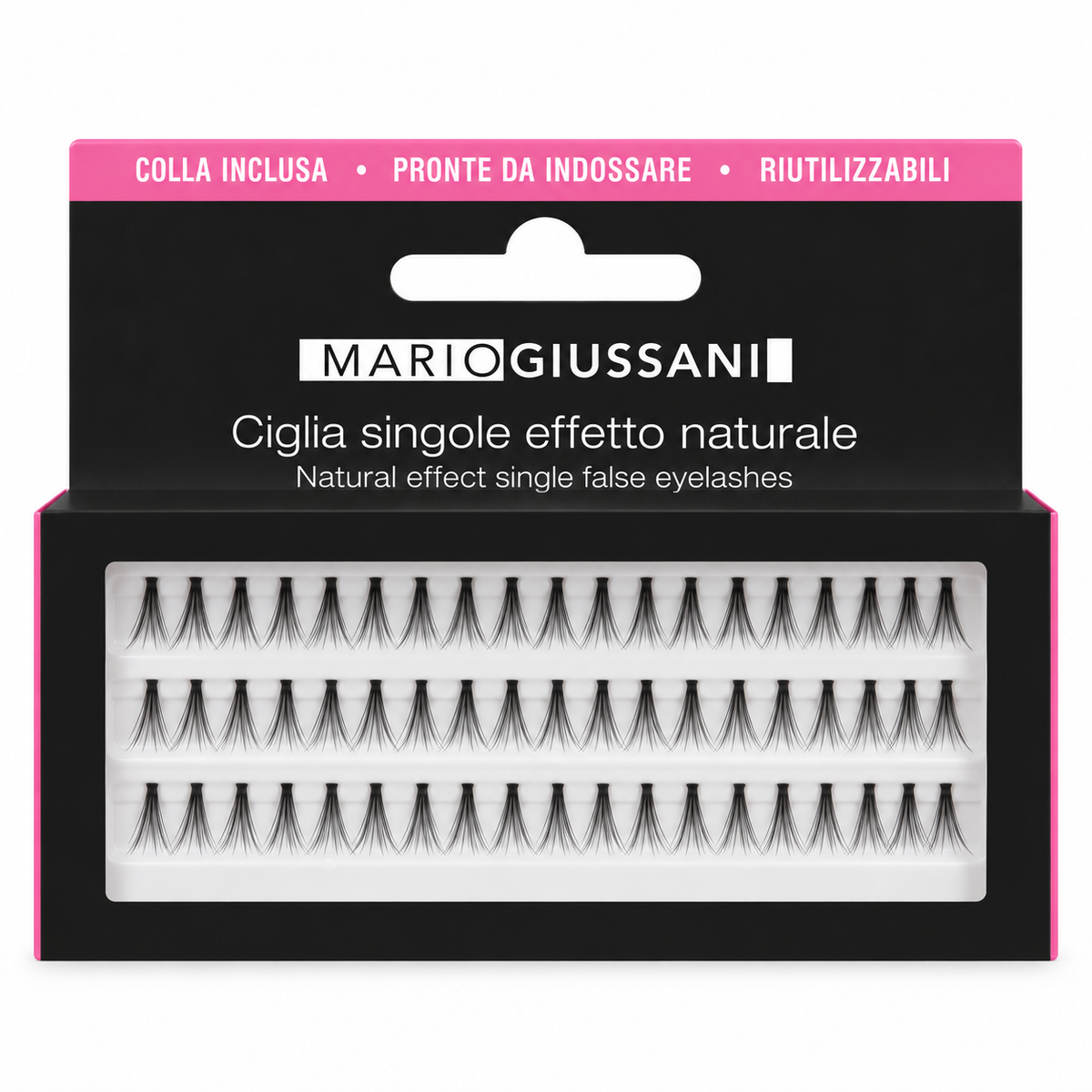 Mario Giussani Ciglia Singole Effetto Naturale Colla Inclusa