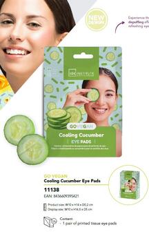 IDC INSTITUTE Maschera Patch rinfrescanti per il contorno occhi al cetriolo. 23 g