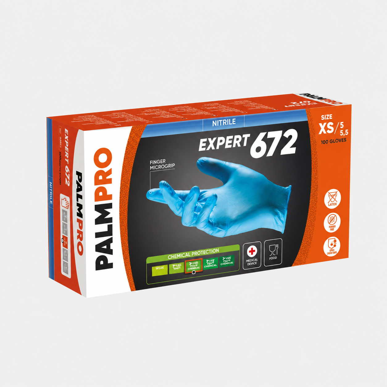 Monouso: PALMPRO Guanti In Nitrile Expert 672 XS Azzurri 100 Pezzi