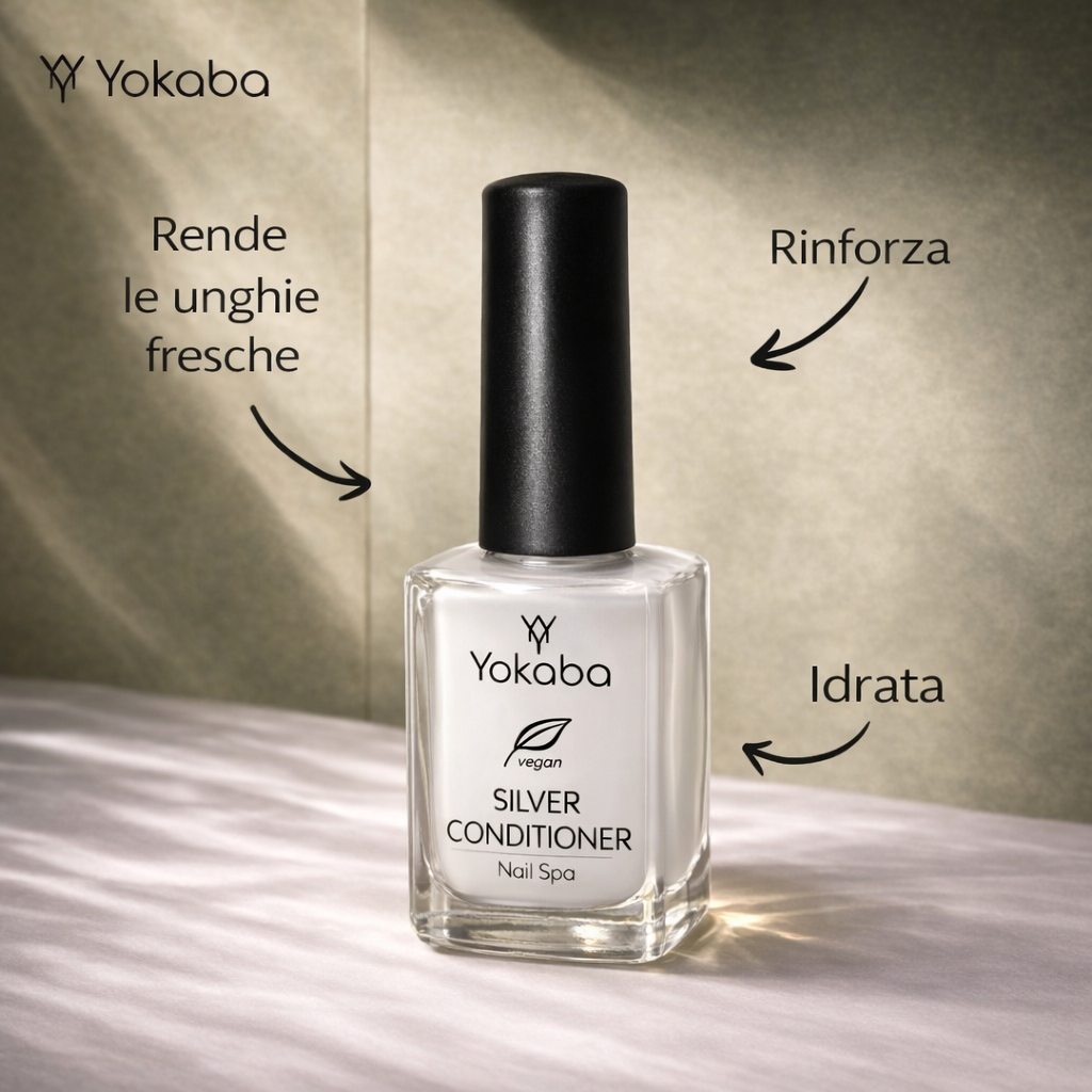Yokaba SILVER CONDITIONER Nail Spa - Trattamento Protettivo Per Unghie Con Argento 15 ml