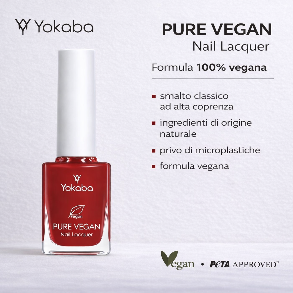 Yokaba PURE VEGAN Nail Lacquer - Smalto Classico Professionale 10 ml