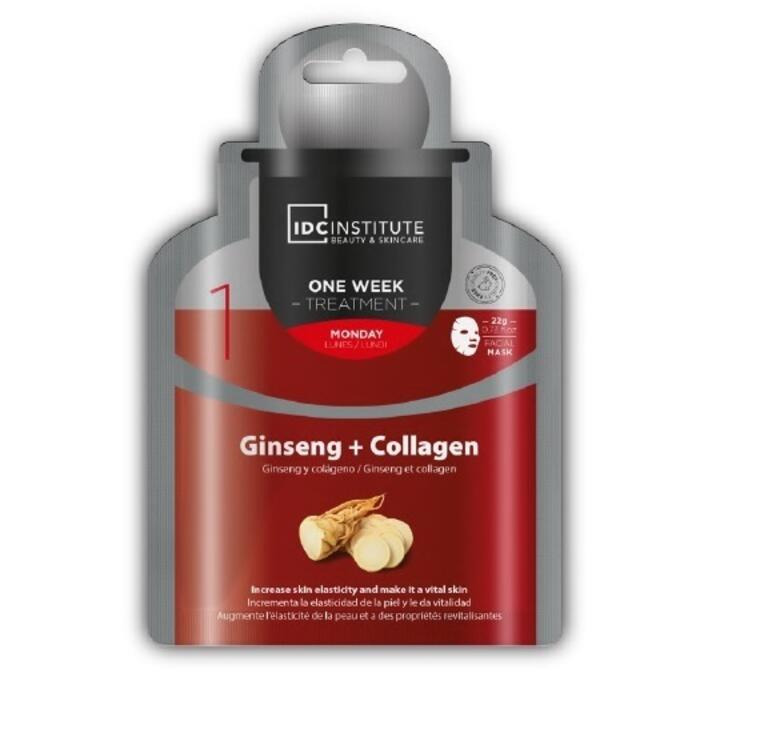 IDC INSTITUTE Maschera viso Ginseng + Collagene 22g (lunedì)