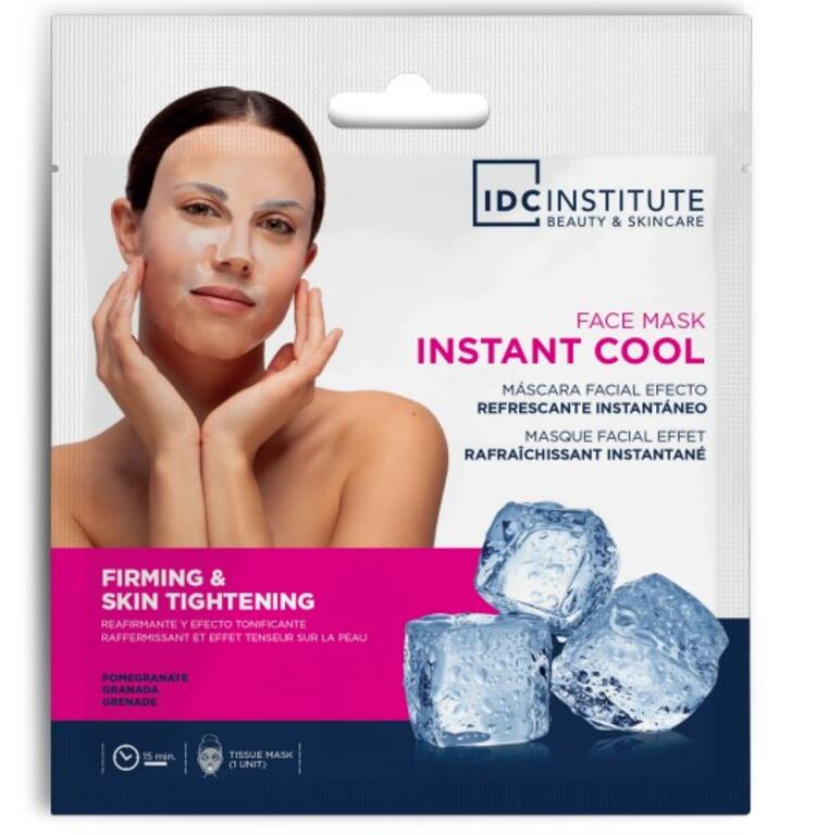 IDC INSTITUTE Maschera viso con effetto  ghiaccio rassodante al melograno da 30 g .