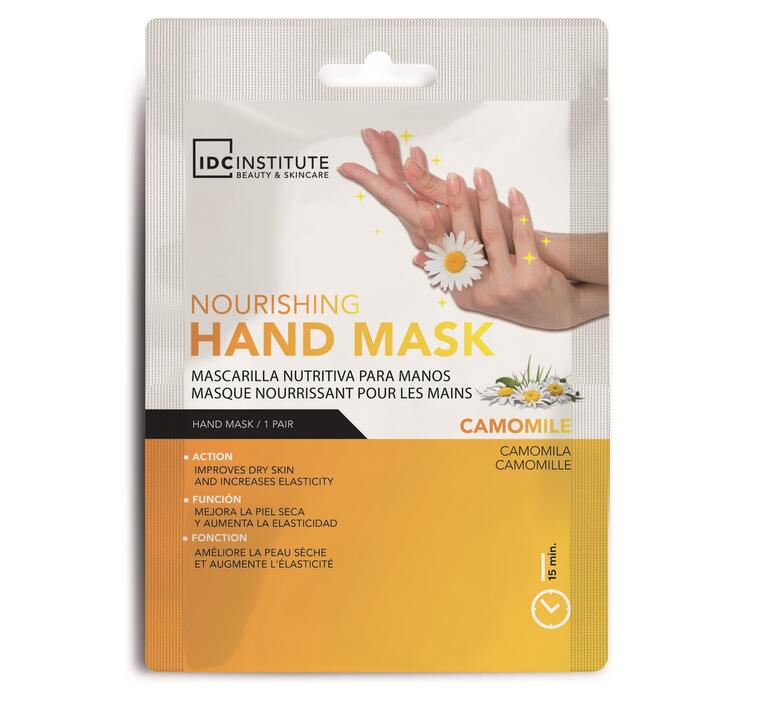 IDC INSTITUTE Maschera mani nutriente con guanto alla camomilla 40 g