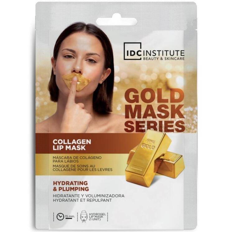 IDC INSTITUTE Maschera labbra e contorno labbra in idrogel al collagene e oro