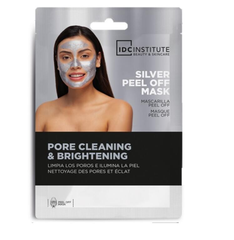IDC INSTITUTE Maschera viso Peel-Off all'argento. Illumina e deterge da 15 g