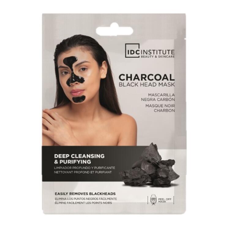 IDC INSTITUTE Maschera viso Peel-Off al carbone attivo da 15 g