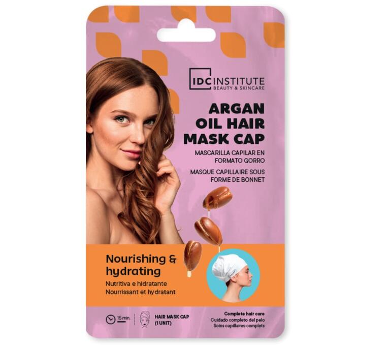 IDC INSTITUTE Maschera per capelli all'olio di argan in formato cuffia