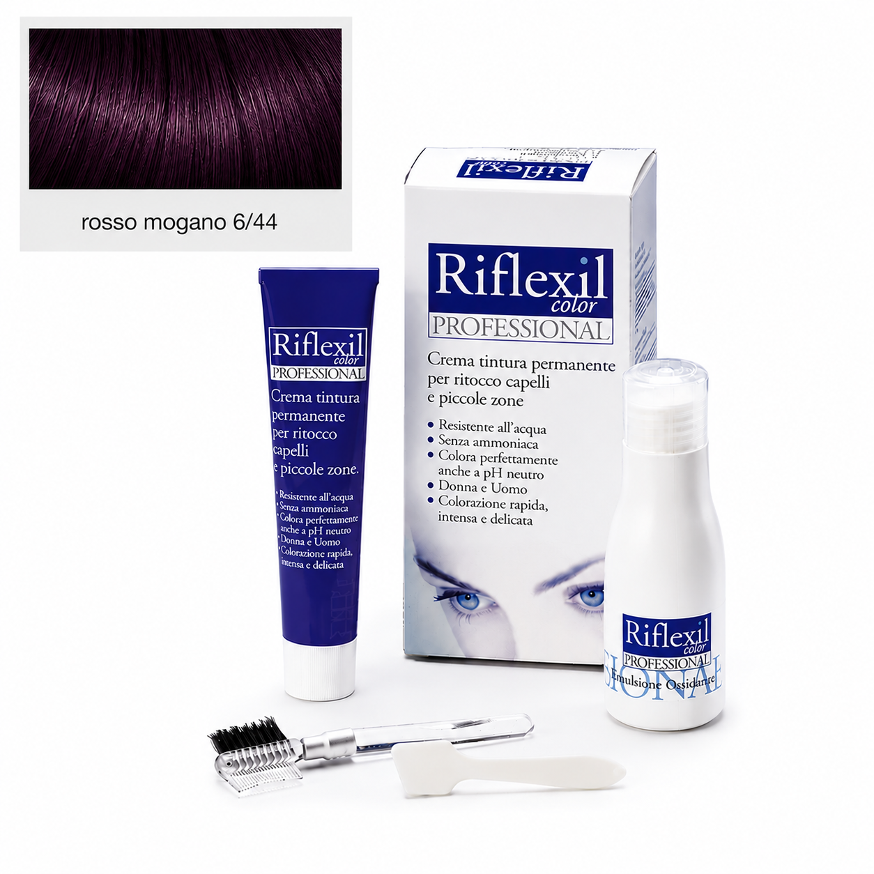 Riflexil Color Professional Crema Tintura Permanente Per Ritocco Capelli E Piccole Zone - Disponibile In 6 Varianti