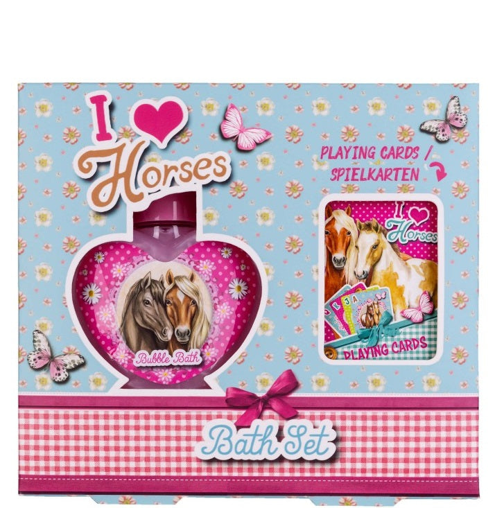 Accentra I Love Horses Bath Set Whit Cards - Set Bagno Con Carte Da Gioco