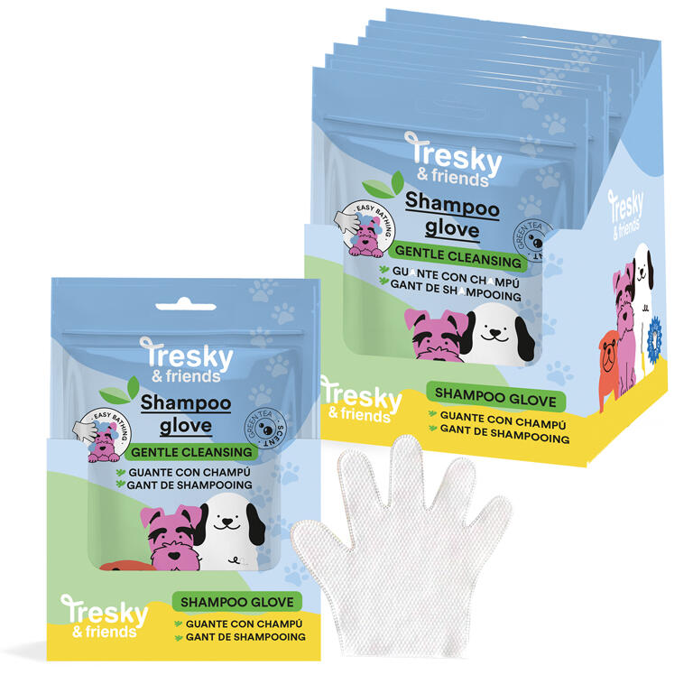 IDC INSTITUTE  Tresky & Friends shampoo tutto in 1 guanto al the verde
