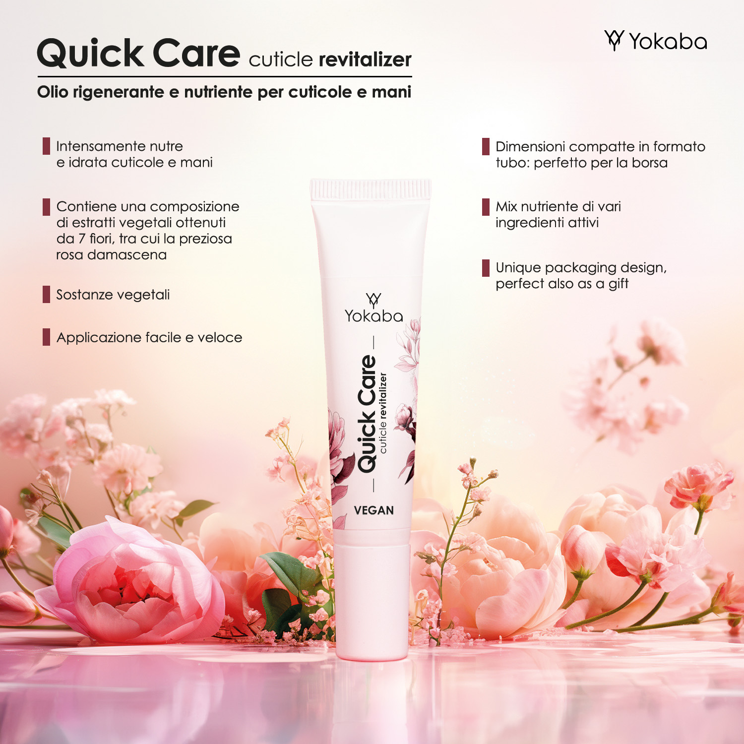 Yokaba Quick Care Cuticle Revitalizer – Olio Per Cuticole E Mani 15 ml