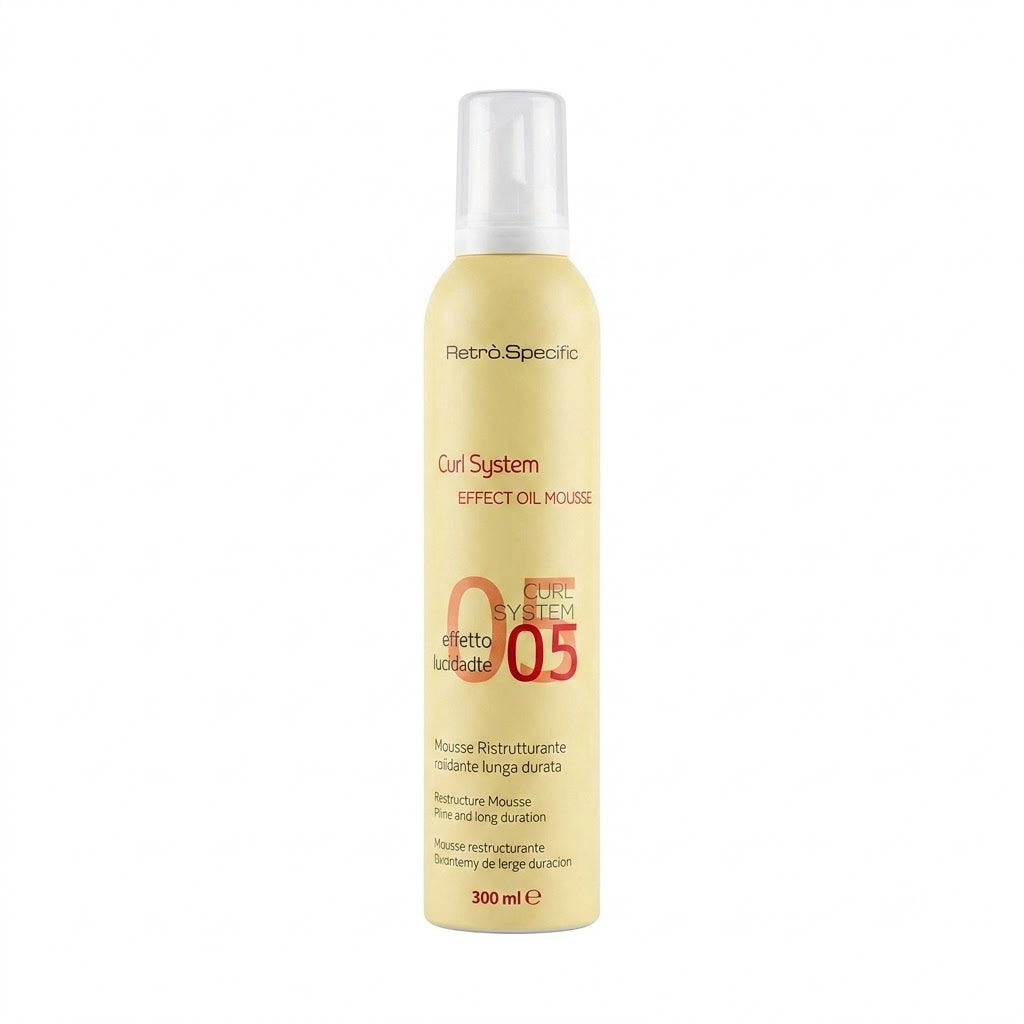 Retrò Professional Curl System Effect Oil Mousse Effetto Lucidante - 200 ml.