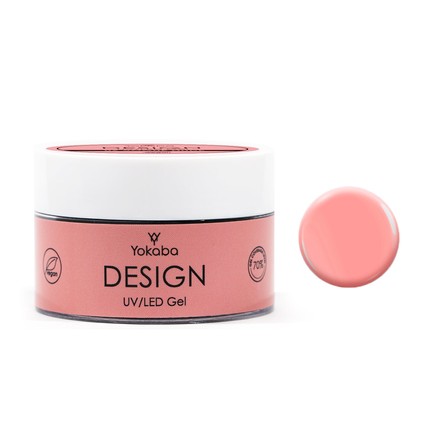 Yokaba DESIGN UV/LED GEL - Gel costruttore UV/LED autolivellante per unghie 50 ml - Disponibile in 9 Varianti Di Colore