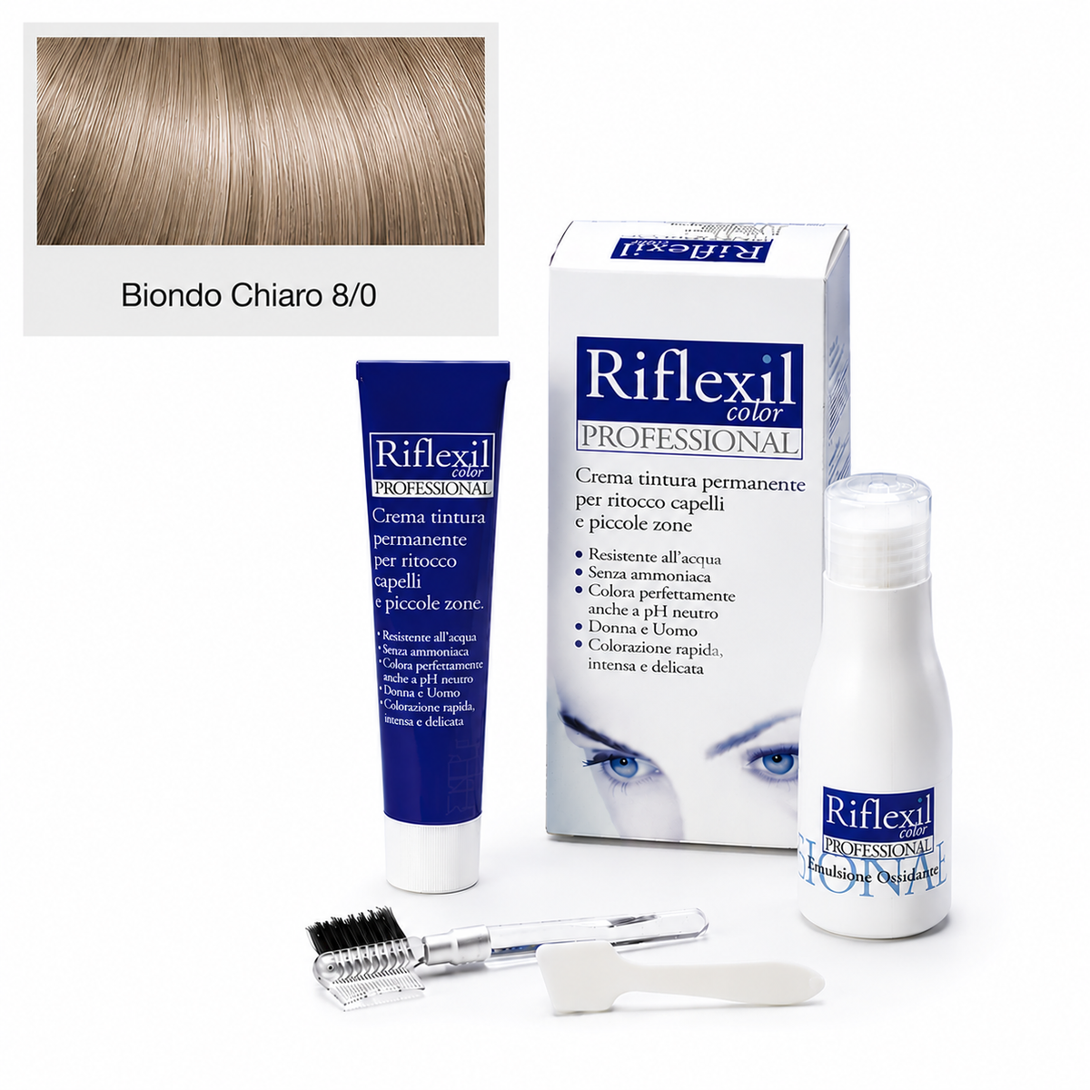 Riflexil Color Professional Crema Tintura Permanente Per Ritocco Capelli E Piccole Zone - Disponibile In 6 Varianti