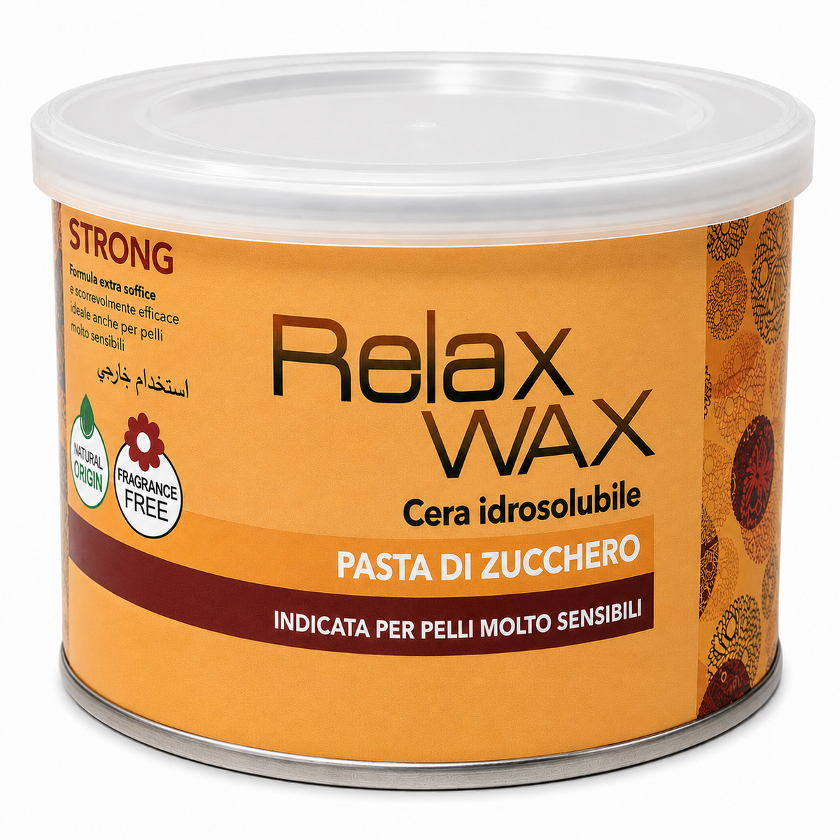 Relax Wax Cera Idrosolubile Pasta Di Zucchero Per Pelli Molto Sensibili STRONG - 400 ml
