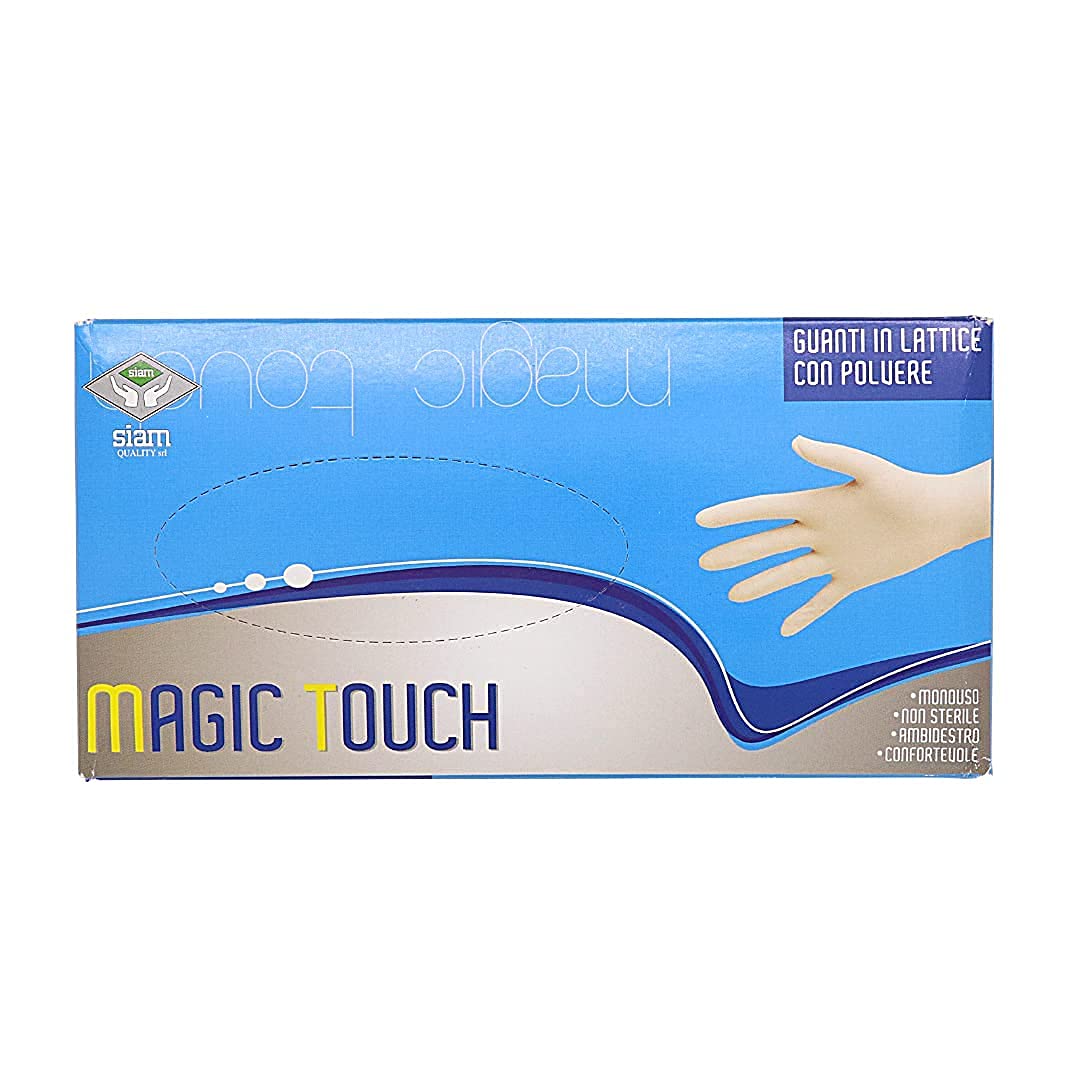 Monouso: Magic Touch Guanti In Lattice Con Polvere M Classic 100 Pezzi