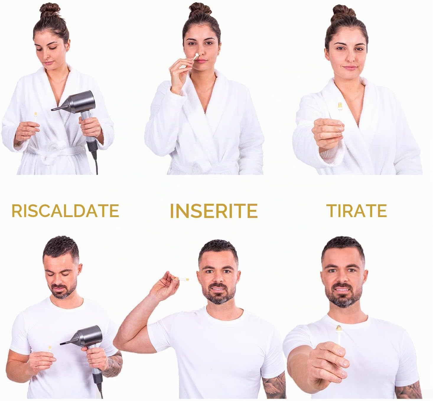 Tee Wax Sticks Di Cera Depilazione Per Naso E Orecchie - 12 Pezzi x 0,4 g