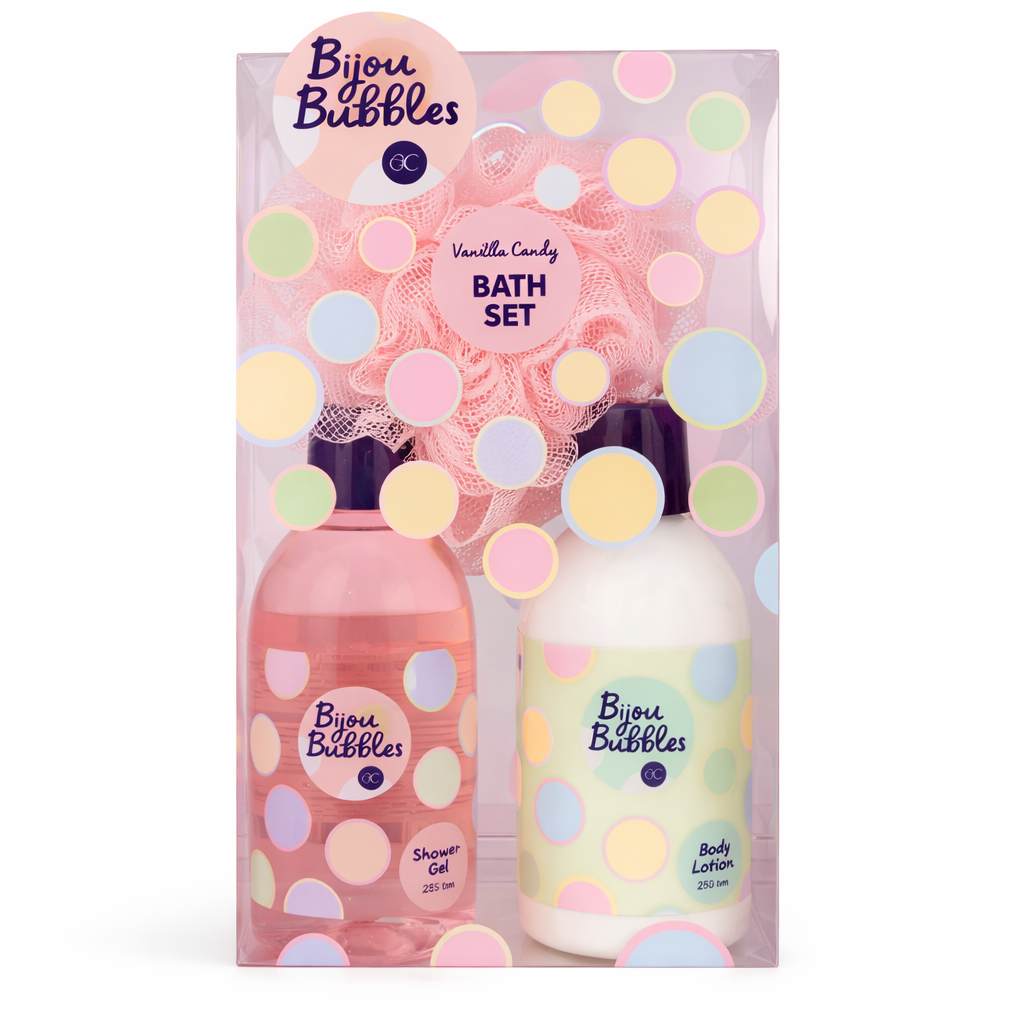 Accentra Bijou Bubble Vanilla Candy Bath Set