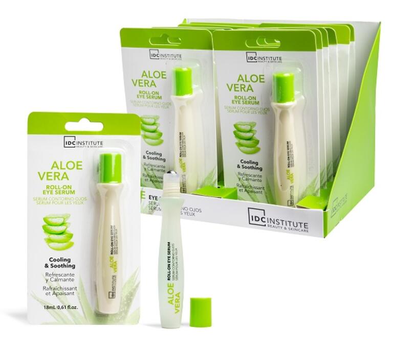 IDC INSTITUTE Siero contorno occhi roll-on rinfrescante e lenitivo all'Aloe Vera 18g