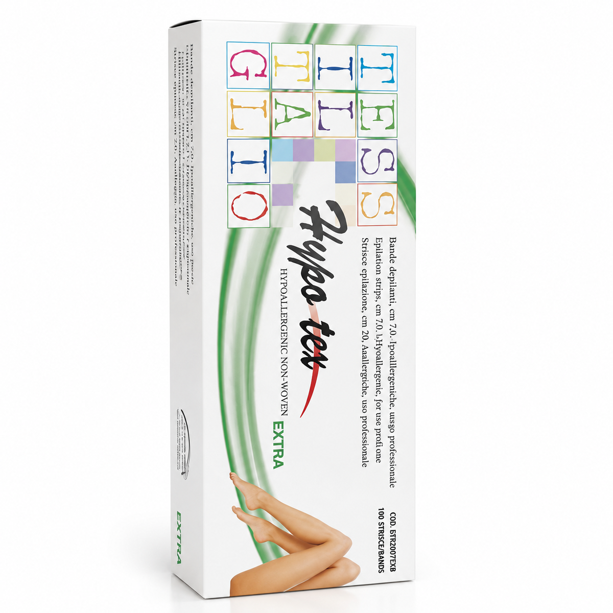 Hypo Tex Strisce Epilazione Pretagliate Anallergiche - 20cm 100 Pezzi