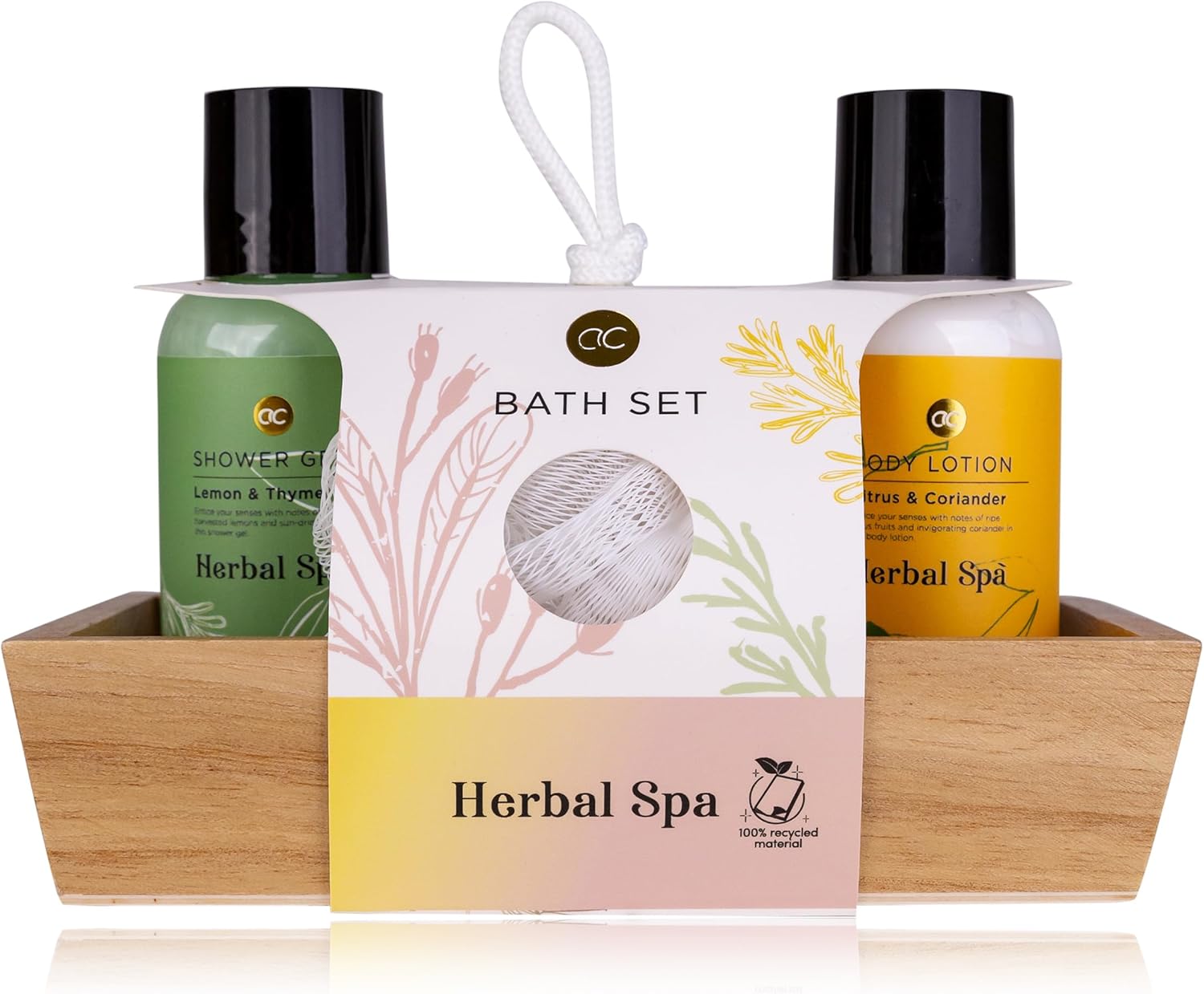 Accentra Herbal Spa Bath Set Con Scatola In Legno