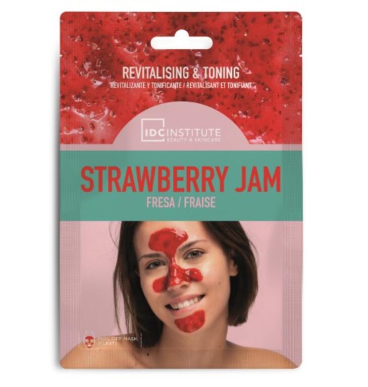 IDC INSTITUTE Maschera viso Peel-Off rivitalizzante e tonificante al gusto di marmellata di fragole