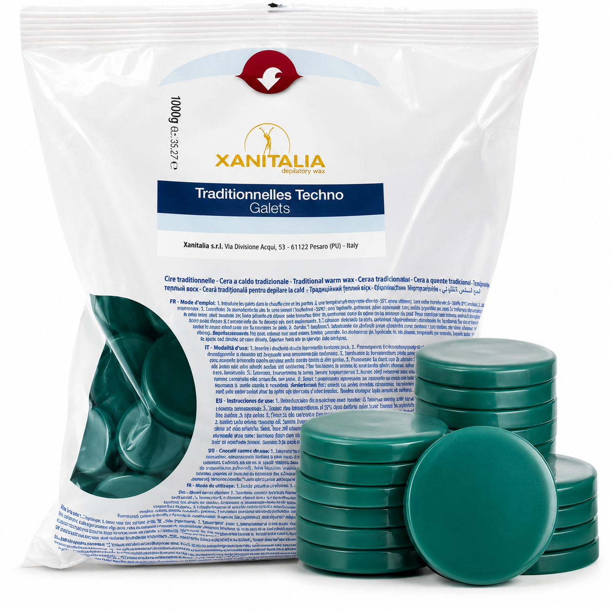 Xanitalia Cera A Caldo Tradizionale Verde Clorofilla - 1000g