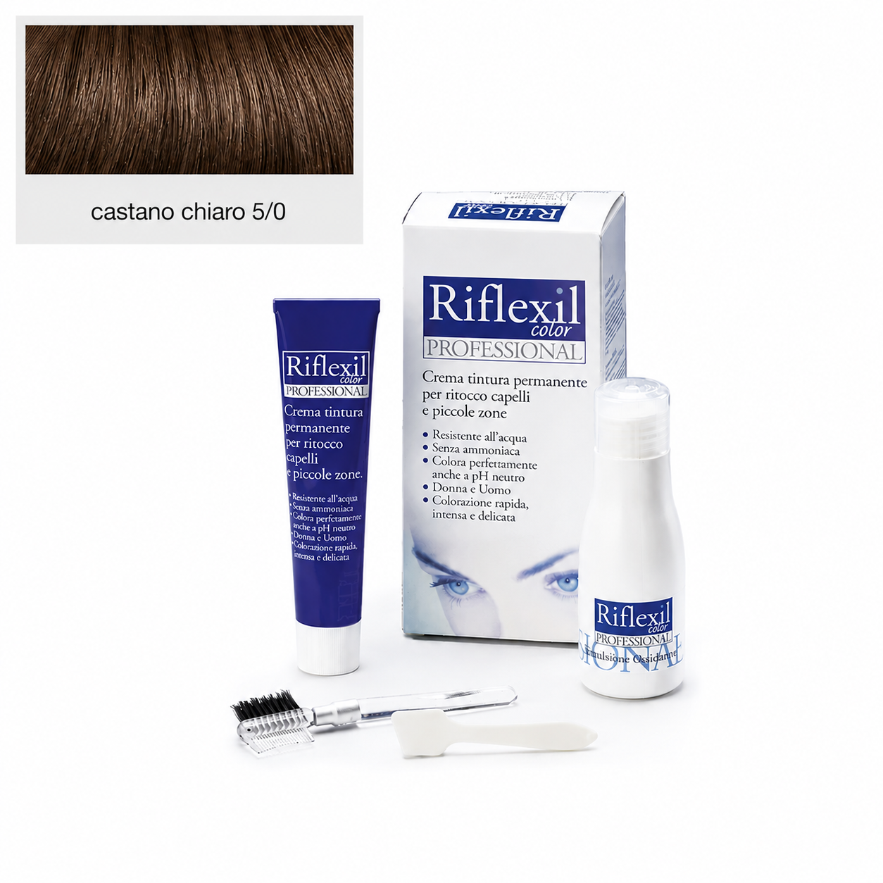 Riflexil Color Professional Crema Tintura Permanente Per Ritocco Capelli E Piccole Zone - Disponibile In 6 Varianti