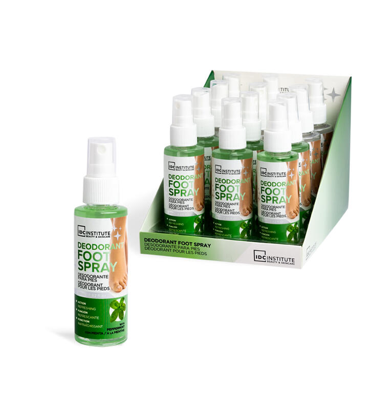 IDC INSTITUTE Deodorante spray per piedi al profumo di menta piperita, 60 ml