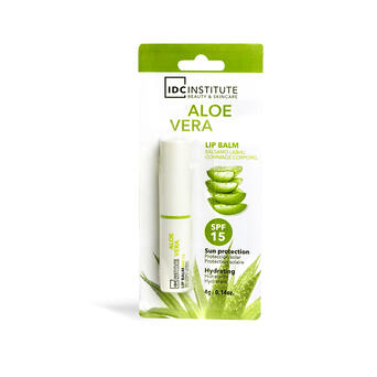 IDC INSTITUTE Balsamo labbra all'aloe vera con protezione solare SPF 15 2,4 g