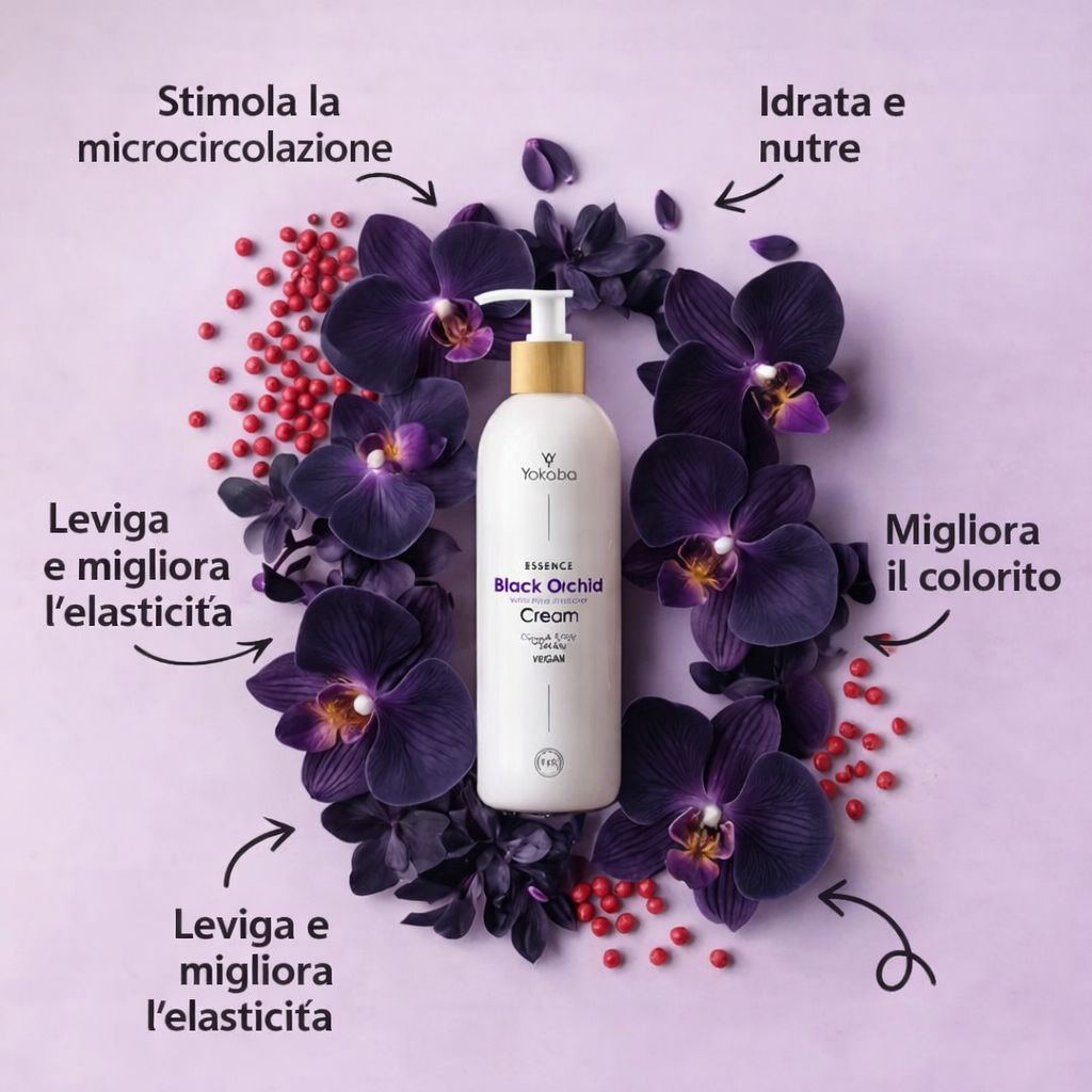 Yokaba Black Orchid With Pink Pepper Cream – Crema Corpo E Mani All'Orchidea Nera E Pepe Rosa 240 ml