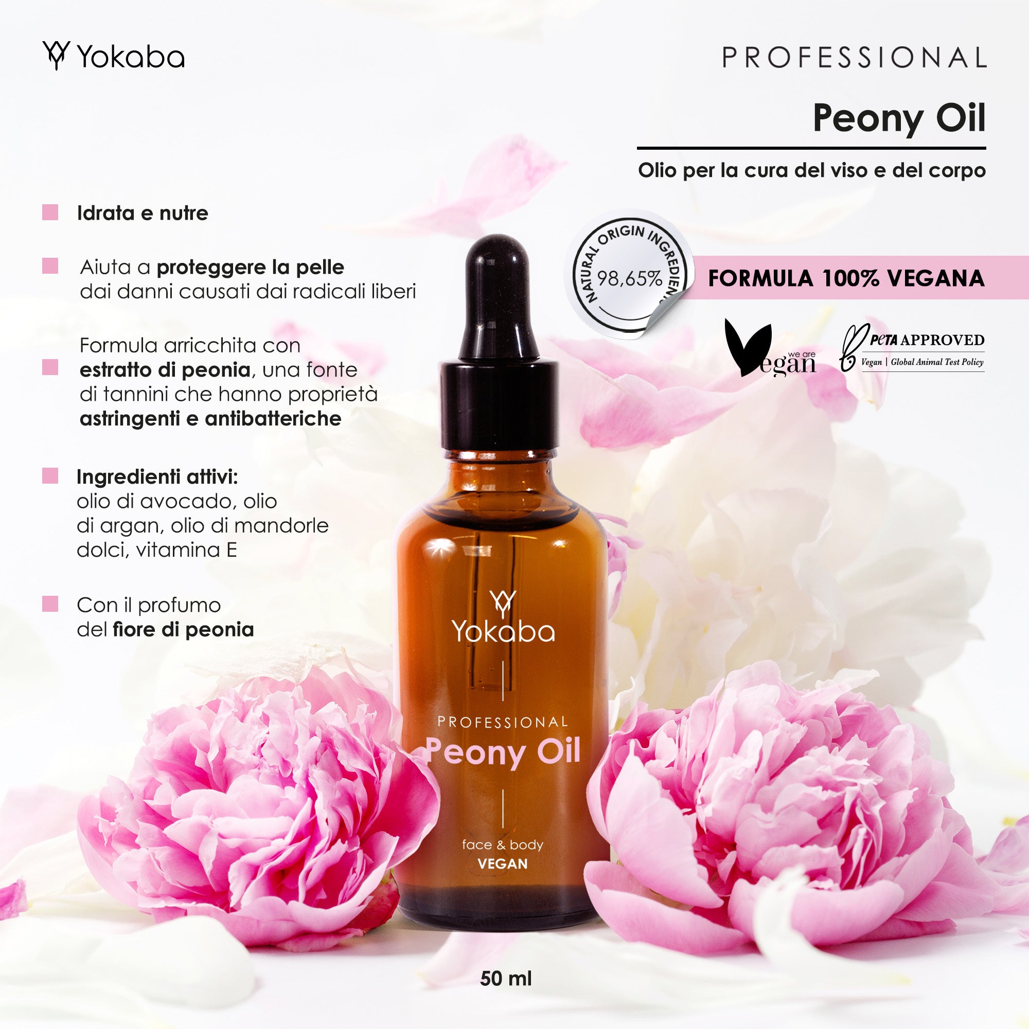 Yokaba Peony Oil – Olio Corpo Viso E Corpo Alla Peonia