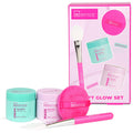 IDC INSTITUTE Set Glissy Maschera viso , crema viso , spugna , pennello