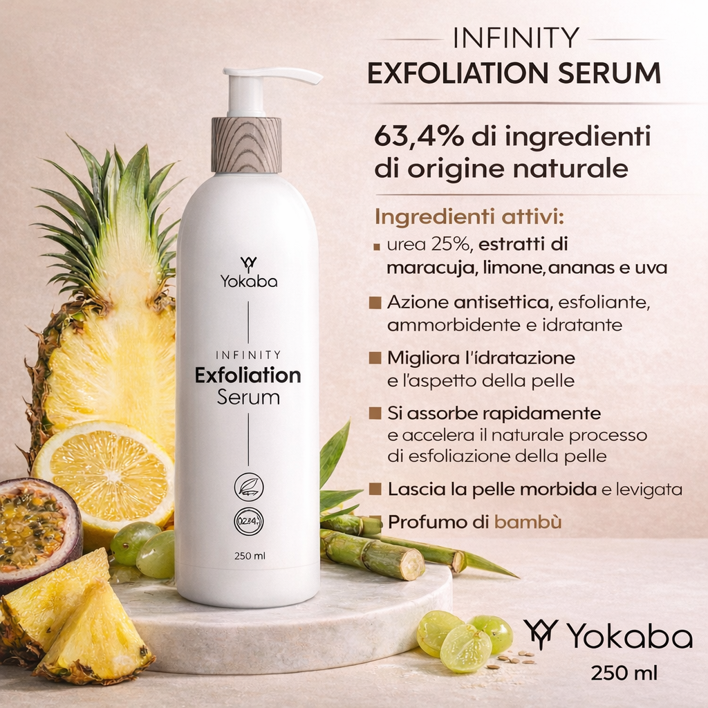 Yokaba Exfoliation Serum – Siero Ammorbidente Ed Esfoliante Per Pelli Dure 250 ml