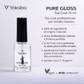 Yokaba PURE GLOSS Top Coat  - Top Coat Per Smalto Classico 15 ml