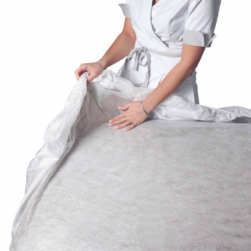 Monouso: Coprimaterassino TNT Con Lacci e Bordo Elastico 140 x 240 cm 10 Pezzi