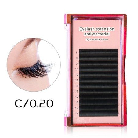 Ciuffetti One To One Eyelash Extension Anti-Bacterial Ciglia Naturale Visiole - C/0.20 Varie Misure