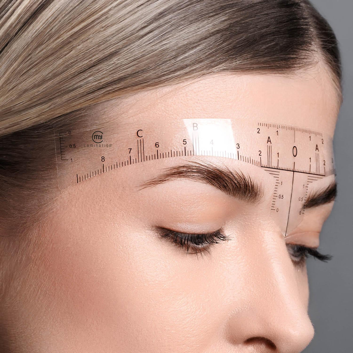 Pro Brow Ruler Righello Per Misurare La Simmetria Delle Sopracciglia - 10 Righelli Adesivi