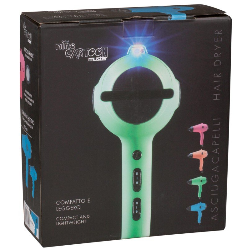 Phon Professionale 1900w Nino Cartoon Muster Con Diffusore A Doccia - 2 Colori Disponibili