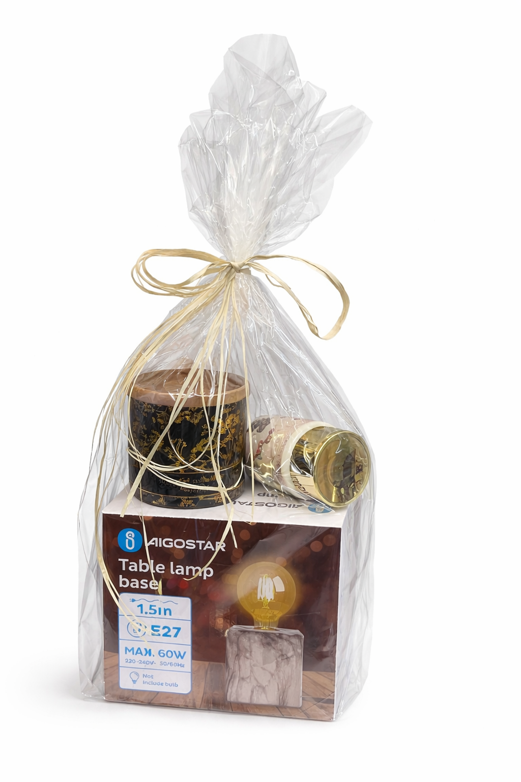 Gift Set Con Prodotti Per La Cura Personale, Base Lampada Da Tavolo E Candela