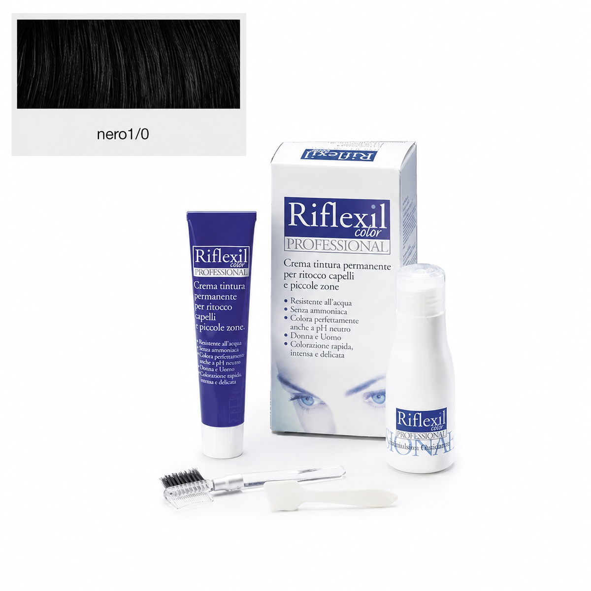 Riflexil Color Professional Crema Tintura Permanente Per Ritocco Capelli E Piccole Zone - Disponibile In 6 Varianti