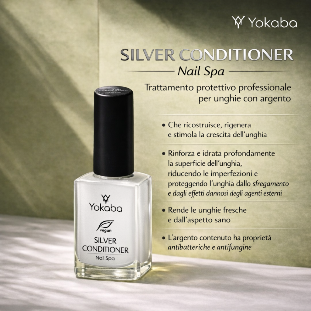 Yokaba SILVER CONDITIONER Nail Spa - Trattamento Protettivo Per Unghie Con Argento 15 ml