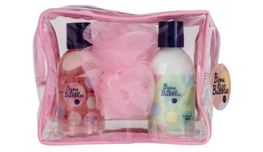 Accentra Bijou Bubble Vanilla Candy Body Care Set Con Pochette