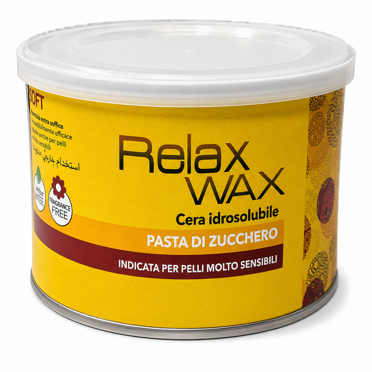 Relax Wax Cera Idrosolubile Pasta Di Zucchero Per Pelli Molto Sensibili SOFT - 400 ml