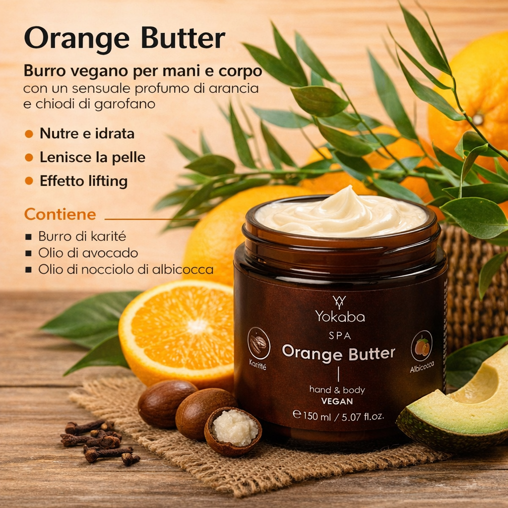 Yokaba Orange Butter – Burro per Corpo, Mani E Piedi All'Arancia 100 ml