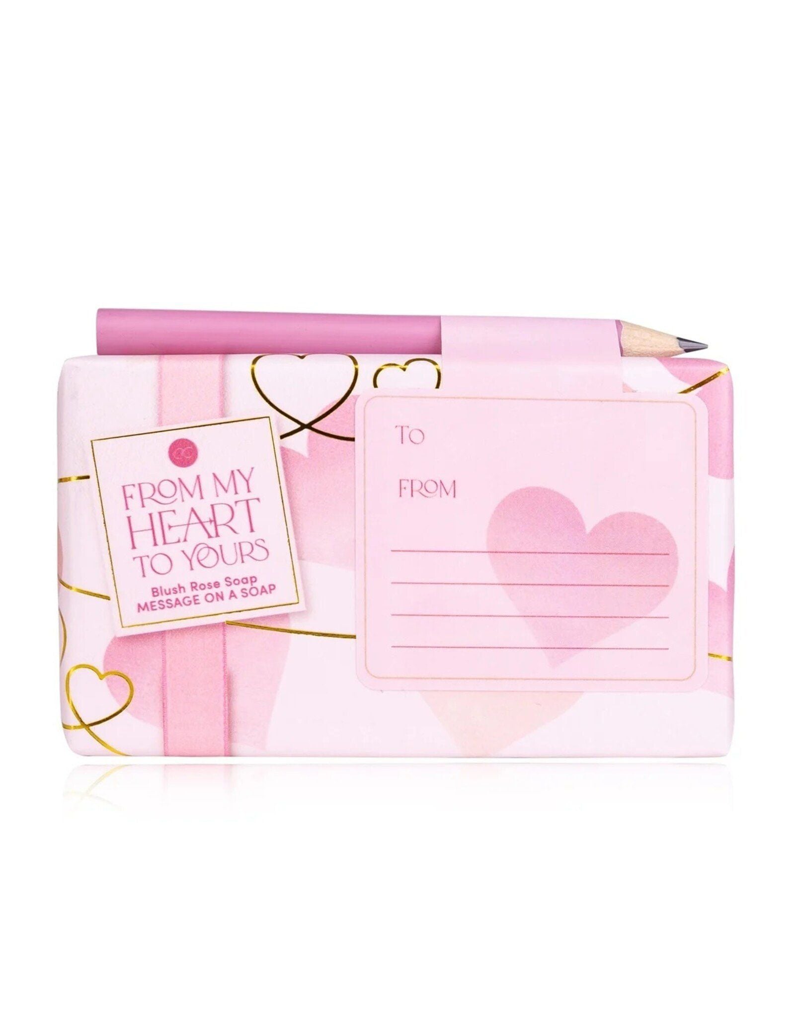 Accentra From My Heart To Yours Blush Rose Massage On A Soap 120 g - Saponetta Con Matita