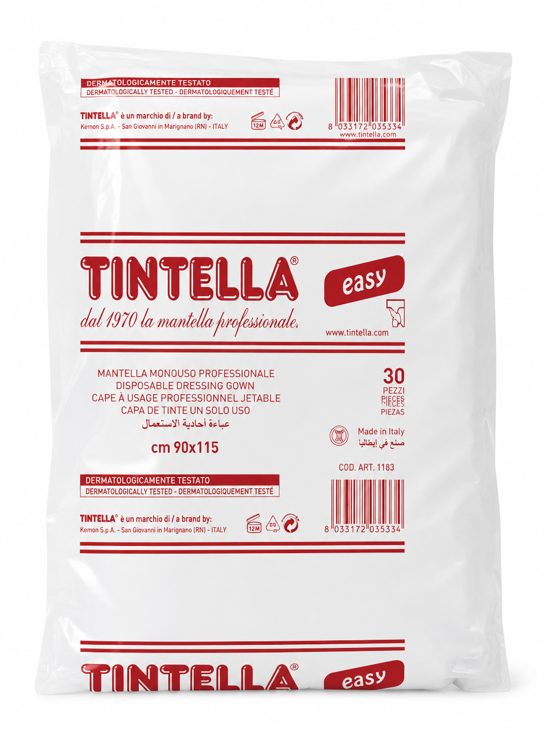 Monouso: Tintella Mantelle Monouso Bianche Professionali 90x115 cm 30 Pezzi Easy