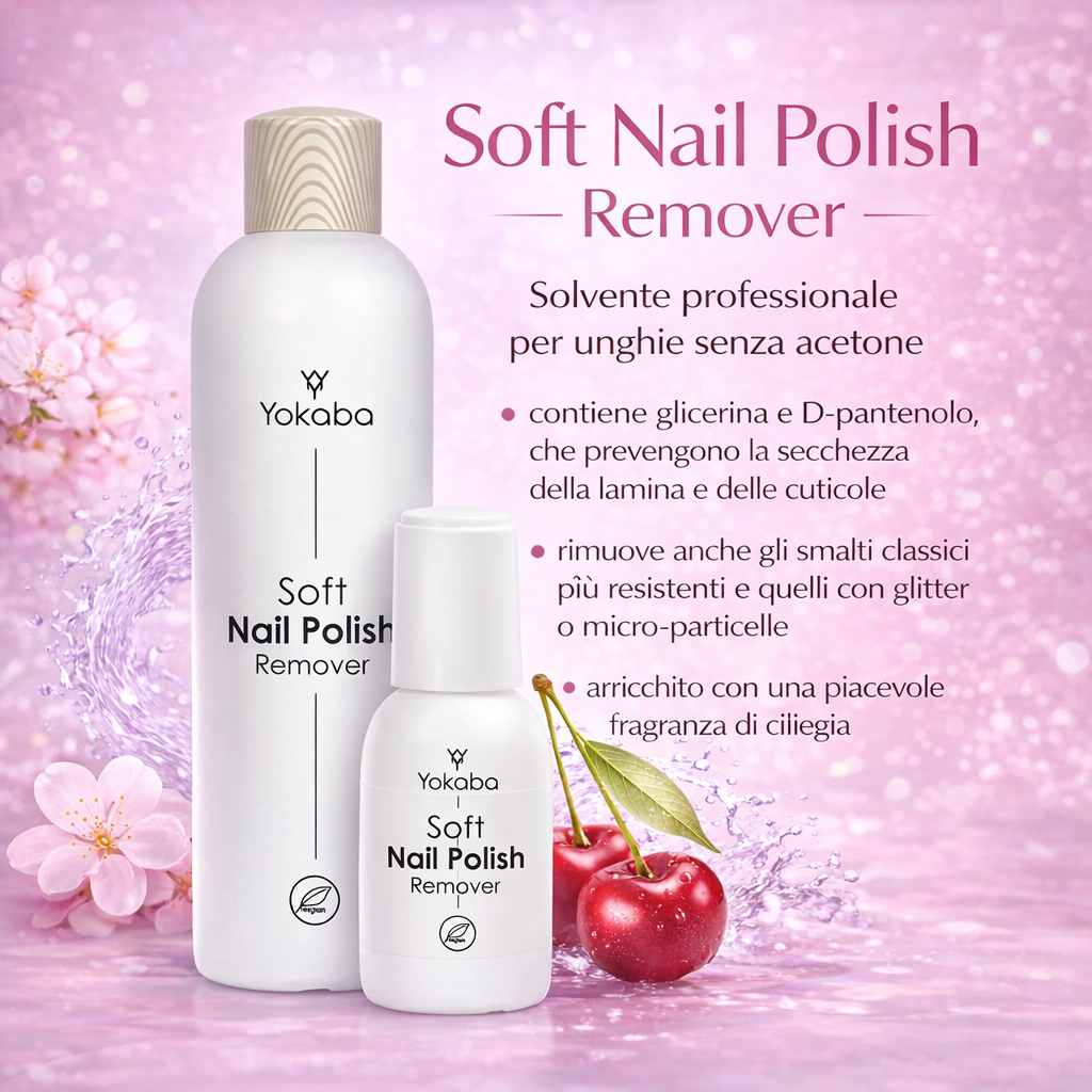 Yokaba Soft Nail Polish Remover - Solvente Per Unghie Senza Acetone